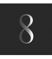 Chiffre de rue / de maison au détail en acier inoxydable brillant • 120mm • Design Exclusif • découpe laser • chiffre 8