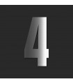 Chiffre de rue / de maison au détail en acier inoxydable brillant • 120mm • Design Exclusif • découpe laser • chiffre 4