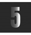 Chiffre de rue / de maison au détail en acier inoxydable brillant • 120mm • Design Exclusif • découpe laser • chiffre 5