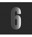 Chiffre de rue / de maison au détail en acier inoxydable brillant • 120mm • Design Exclusif • découpe laser • chiffre 6