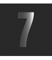 Chiffre de rue / de maison au détail en acier inoxydable brillant • 120mm • Design Exclusif • découpe laser • chiffre 7