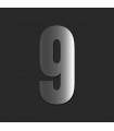 Chiffre de rue / de maison au détail en acier inoxydable brillant • 120mm • Design Exclusif • découpe laser • chiffre 9