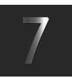 Chiffre de rue / de maison au détail en acier inoxydable brillant • 120mm • Design Exclusif • découpe laser • chiffre 7