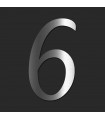 Chiffre de rue / de maison au détail en acier inoxydable brillant • 120mm • Design Exclusif • découpe laser • chiffre 6