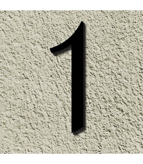 Chiffre au détail • Fer forgé • 230 mm • caractères en French Script • découpe laser • chiffre 1