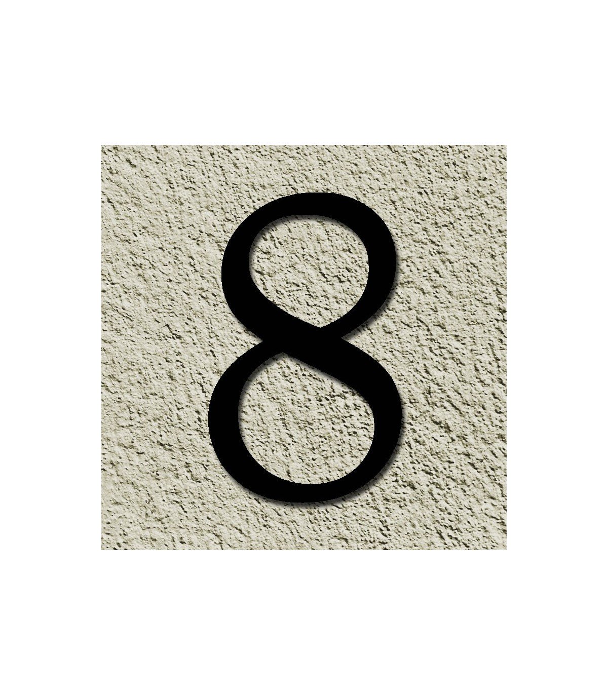 Chiffre au détail • Fer forgé • 230 mm • caractères en French Script • découpe laser • chiffre 8