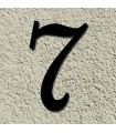 Chiffre au détail • Fer forgé • 280 mm • caractères en French Script • découpe laser • chiffre 7
