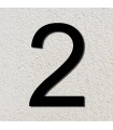 Chiffre au détail • Fer forgé • 120 mm • caractères en Arial • découpe laser • chiffre 2