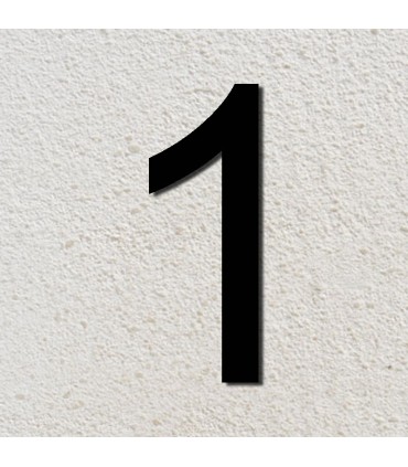 Chiffre au détail • Fer forgé • 230 mm • caractères en Arial • découpe laser • chiffre 1