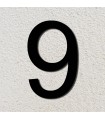 Chiffre au détail • Fer forgé • 230 mm • caractères en Arial • découpe laser • chiffre 9