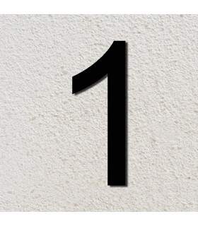 Chiffre au détail • Fer forgé • 330 mm • caractères en Arial • découpe laser • chiffre 1