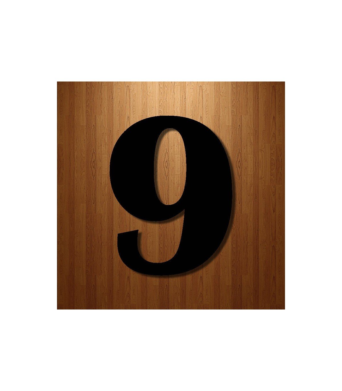 Chiffre au détail • Fer forgé • 230 mm • caractères en Britannic • découpe laser • chiffre 9