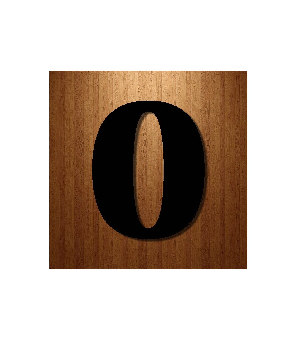 Chiffre au détail • Fer forgé • 230 mm • caractères en Britannic • découpe laser • chiffre 0