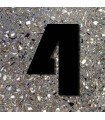Chiffre au détail • Fer forgé • 170 mm • caractères en Bauhaus • découpe laser • chiffre 4