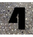 Chiffre au détail • Fer forgé • 280 mm • caractères en Bauhaus • découpe laser • chiffre 4