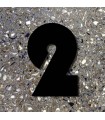 Chiffre au détail • Fer forgé • 330 mm • caractères en Bauhaus • découpe laser • chiffre 2