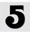 Chiffre au détail • Fer forgé • 120 mm • caractères en Vasca Basque • découpe laser • chiffre 5