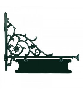 Enseigne publicitaire • Fonte • 65 cm (h) x 80 cm (p) • vert foncé