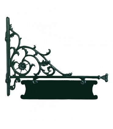 Enseigne publicitaire • Fonte • 65 cm (h) x 80 cm (p) • vert foncé