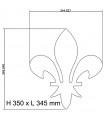Fleur de Lys • Fer forgé • 350x345mm