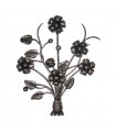 Bouquet de fleurs en fer forgé • 44 cm (H) x 33 cm (L)