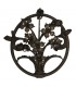 Bouquet de fleurs en fer forgé entouré d'un cercle • 41 cm (H) x 37 cm (L)