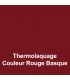 Option de thermolaquage de couleur ROUGE BASQUE appliqué sur votre nom de maison, votre chiffre de rue ou votre enseigne.