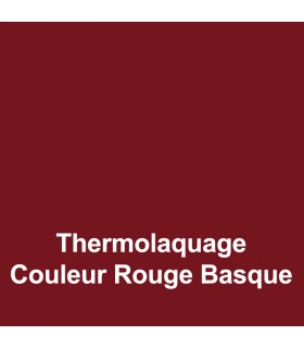 Option de thermolaquage de couleur ROUGE BASQUE appliqué sur votre nom de maison, votre chiffre de rue ou votre enseigne.