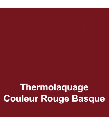 Option de thermolaquage de couleur ROUGE BASQUE appliqué sur votre nom de maison, votre chiffre de rue ou votre enseigne.